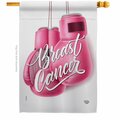 Cuadrilatero Pink Fighter Support Awareness 28 x 40 in. Double-Sided Vertical House Flags for  Banner Garden CU4075845